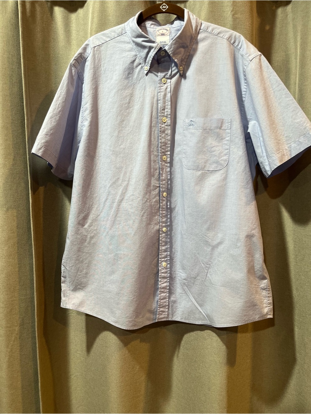 Brooks Brothers Light Blue Short-Sleeve Oxford Button-Down